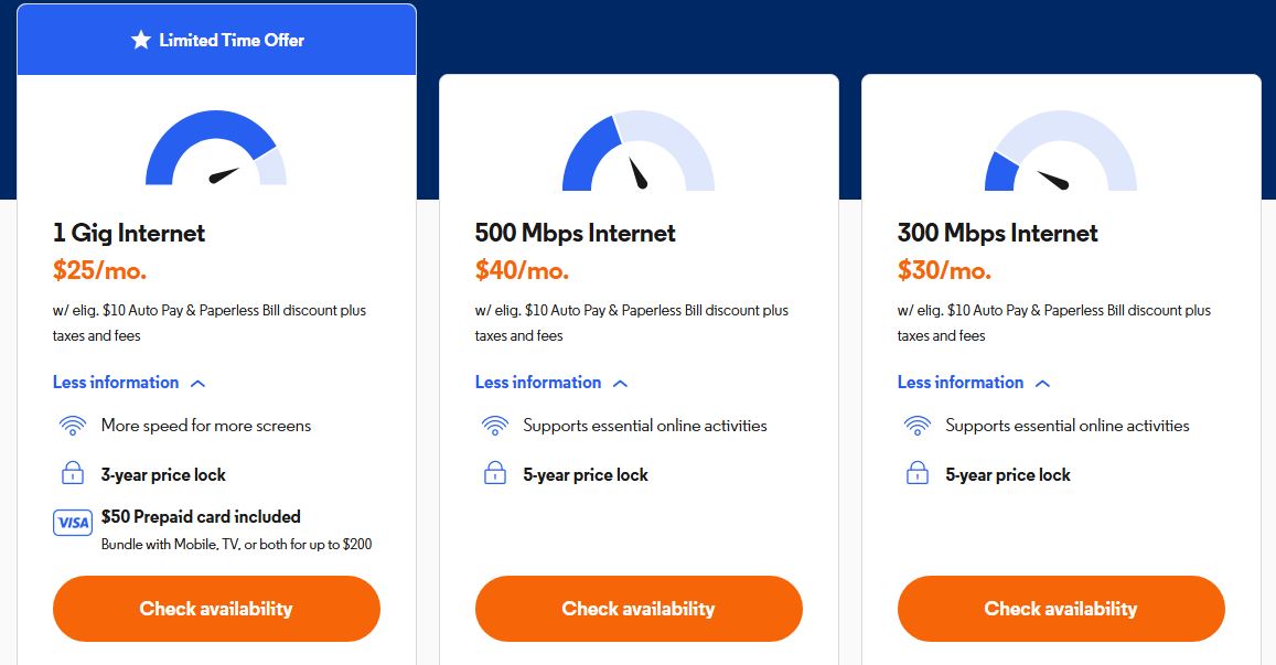 Optimum Fiber Internet Deals
